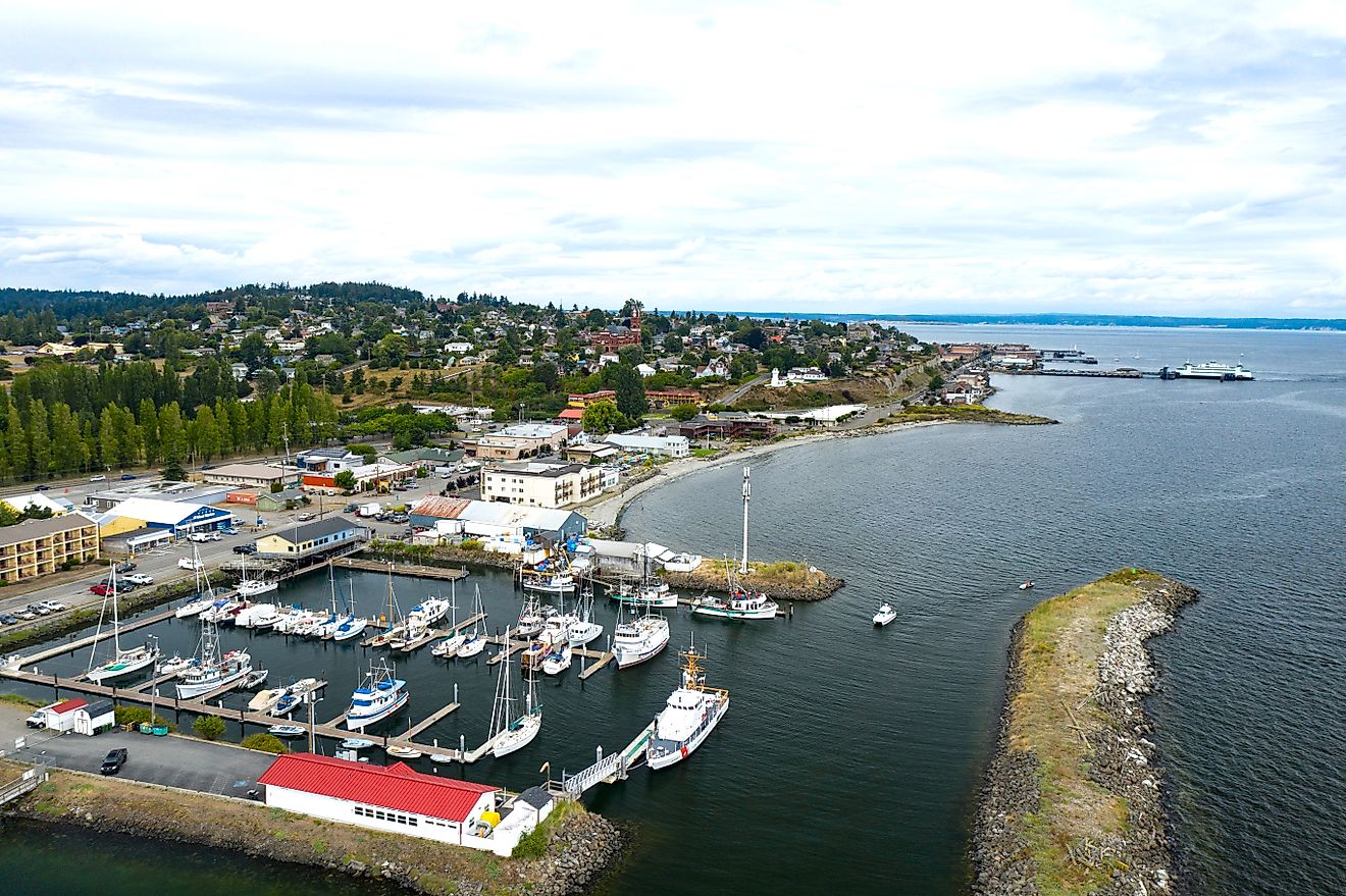 Aerial view of Port Townsend, Washington.