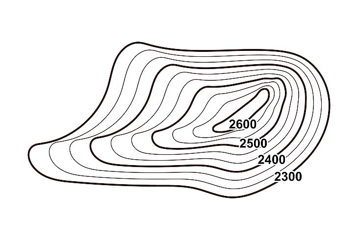 An isohyet is a form of map contour line displaying precipitation. 