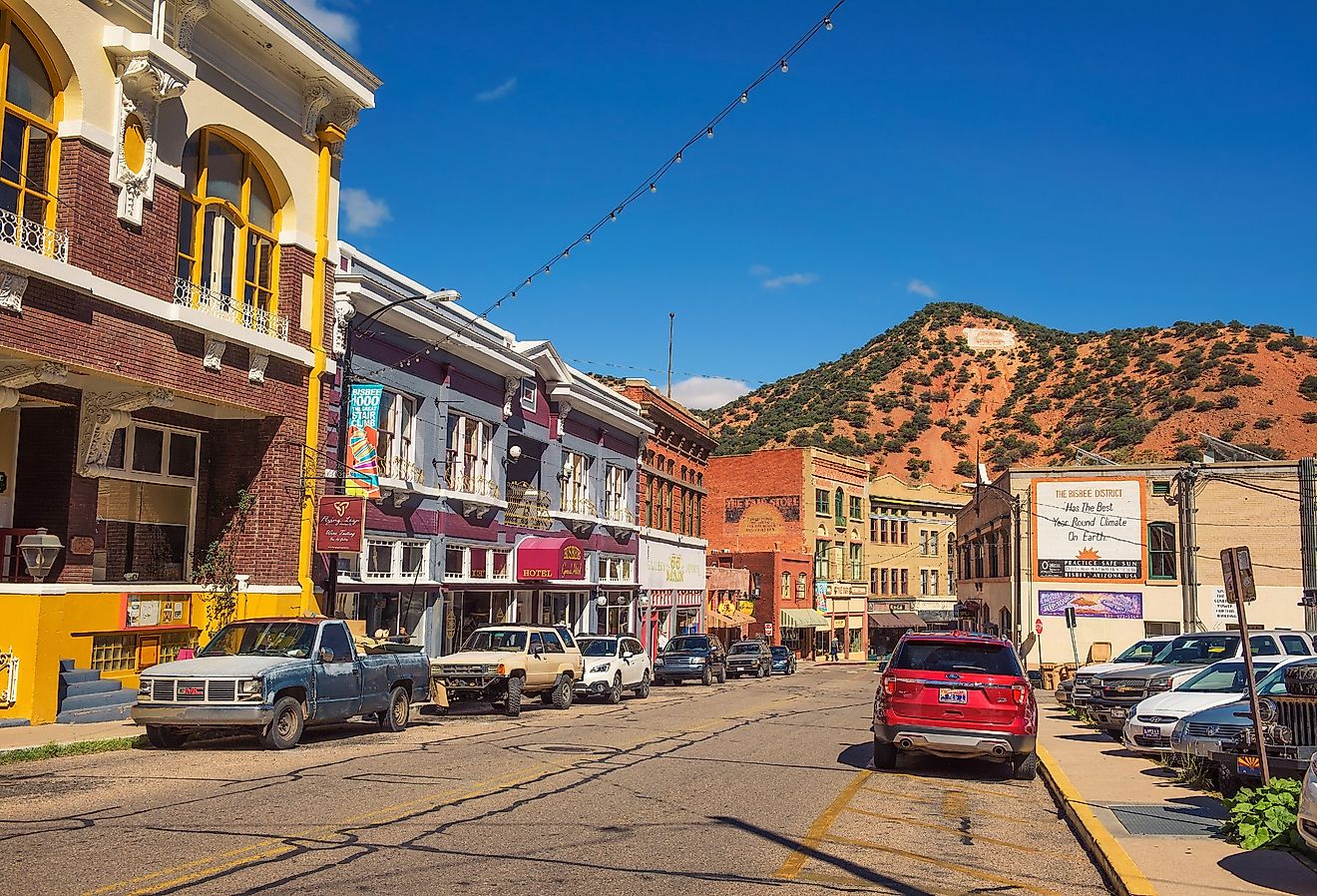 Downtown street in Bisbee, Arizona. Image credit Nick Fox via Shutterstock