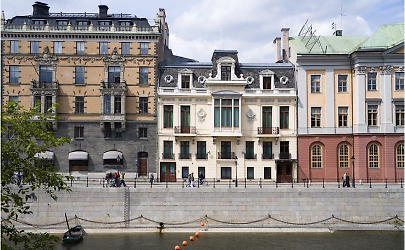 Sager House (in the centre) is the official residence of the Prime Minister of Sweden.