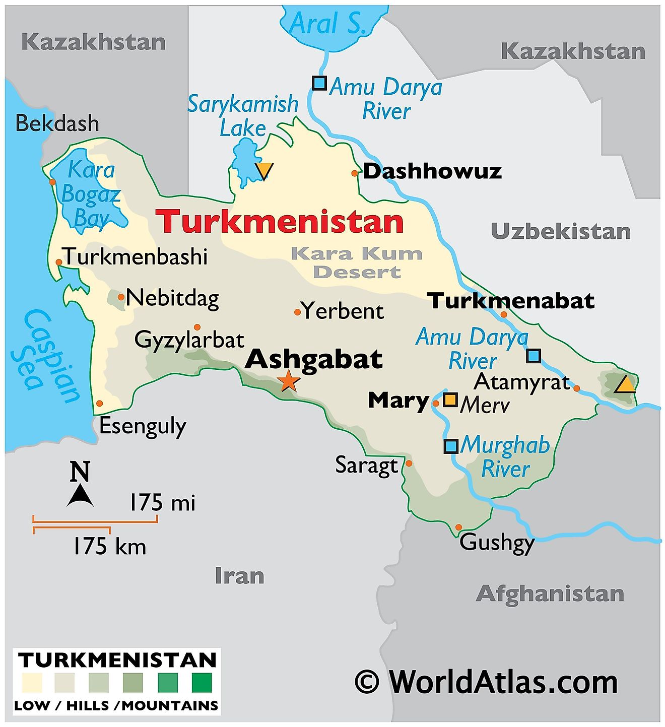 Mapas De Turkmenist n Atlas Del Mundo