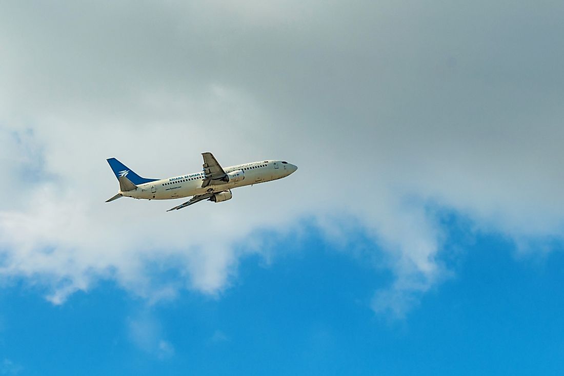 An Ariana Afghan Airlines plane. Editorial credit: Yakov Oskanov / Shutterstock.com.