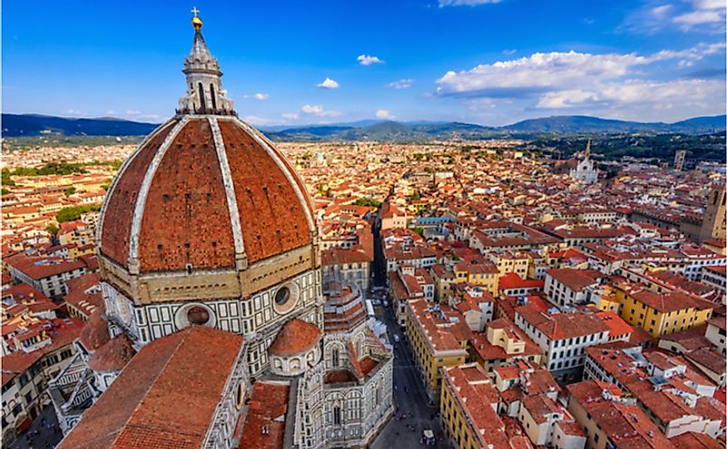 Basilica di Santa Maria del Fiore in Florence, Italy. Florence Duomo is one of main landmarks in Florence.