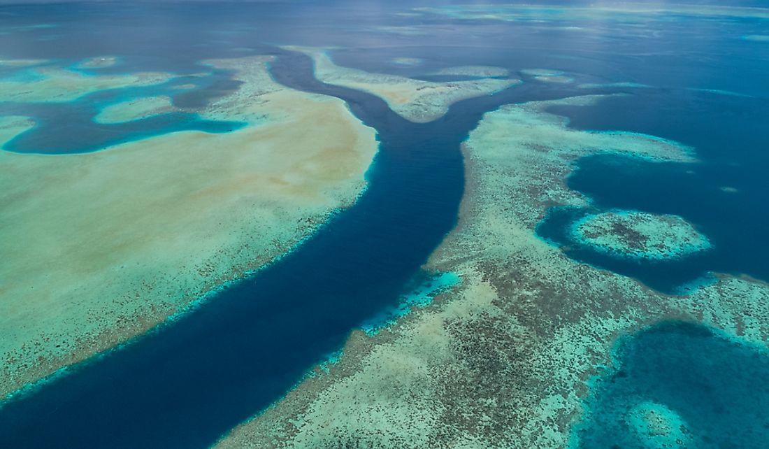 Tidal channel in the Marine Protected Area in Palau. 
