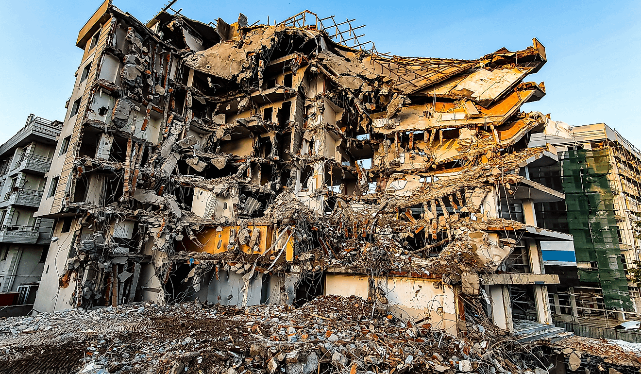 Damage from the 2023 Turkey and Syria earthquake.