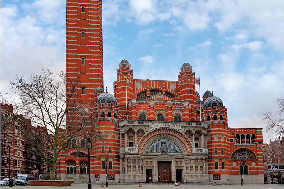 Westminster Cathedral has been called a masterpiece of brick and stonework. 