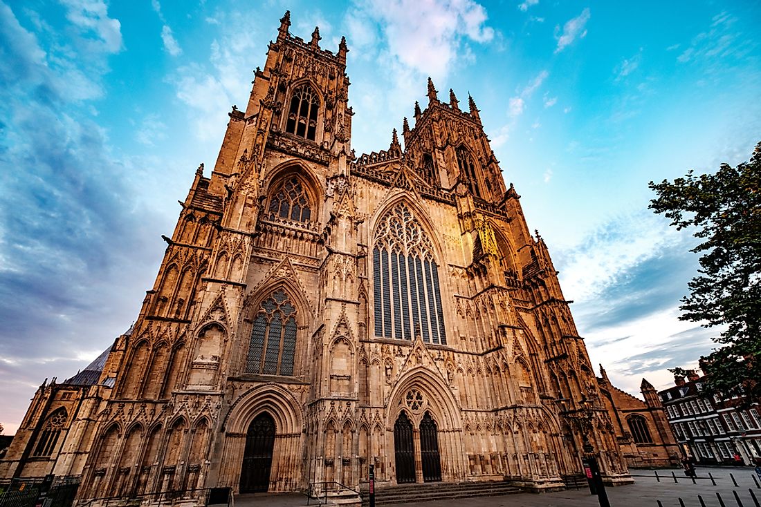 York Minster has 128 stained glass windows. 