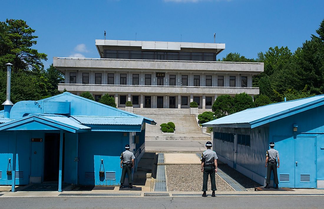 The border between North Korea and South Korea is known as the "demilitarized zone" or DMZ. 
