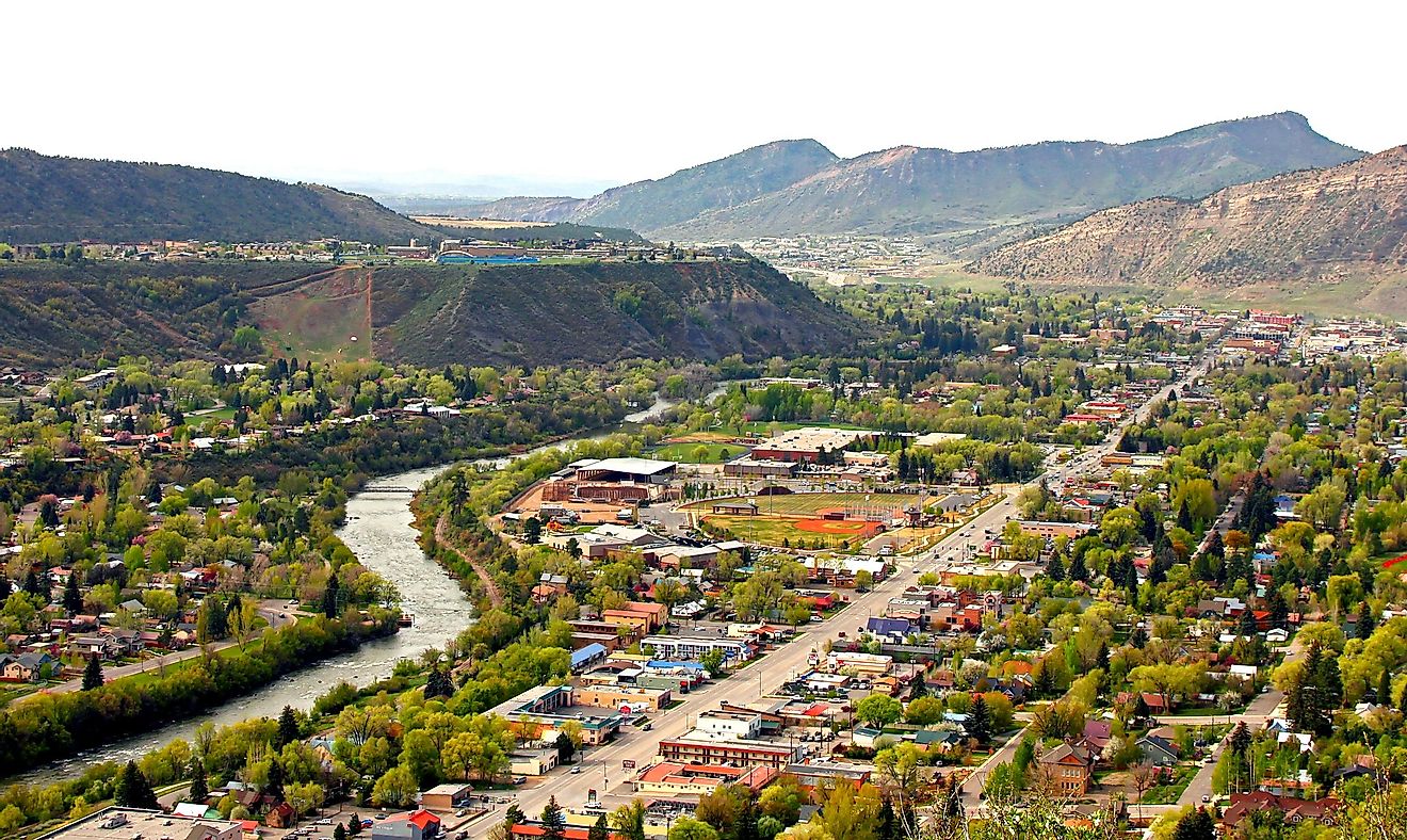 The Animas River winds through the town of Durango in southwestern Colorado