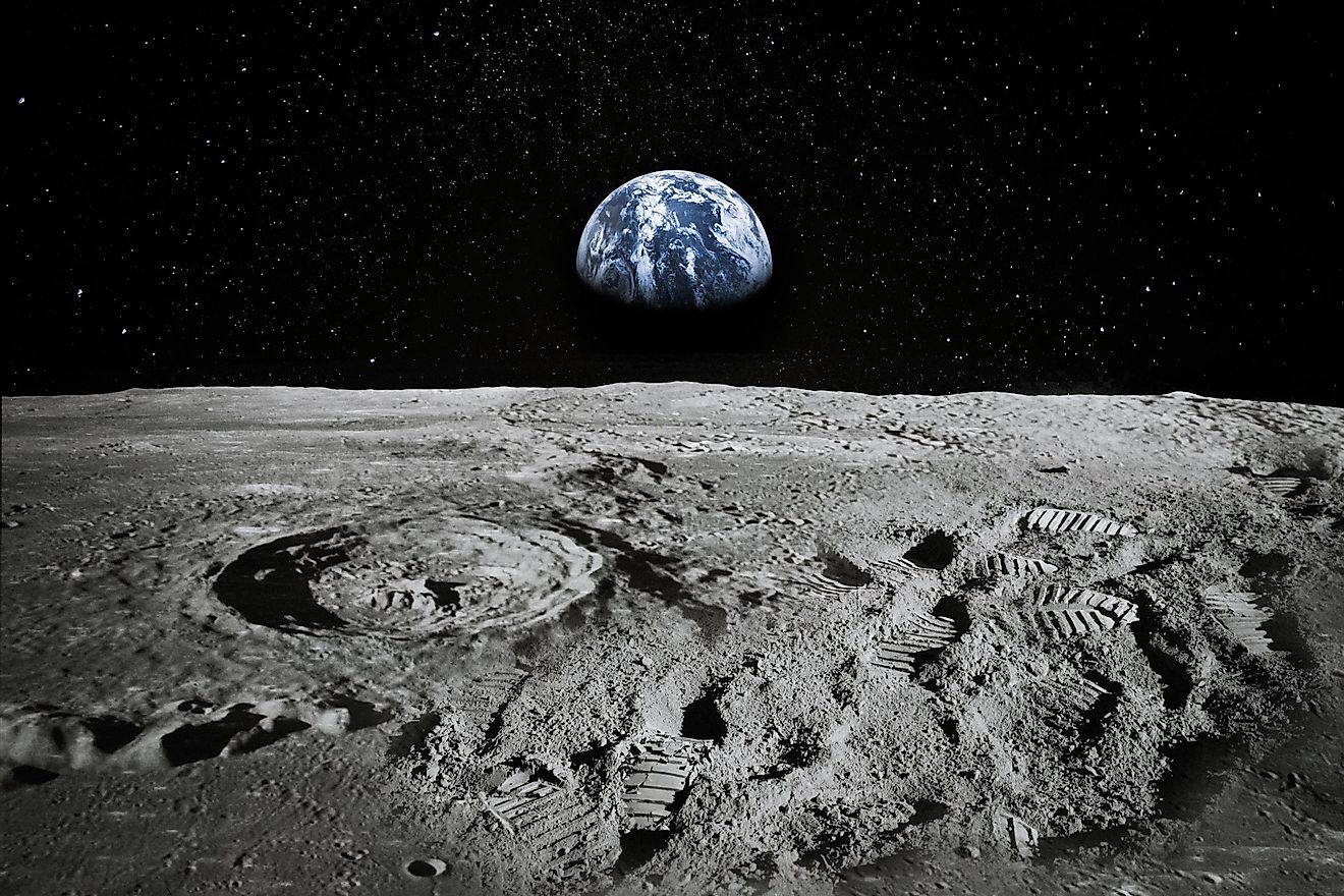 Earth as seen from the Surface of the Moon