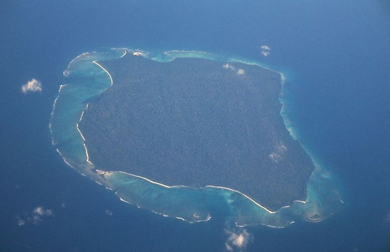 Aerial photograph of North Sentinel Island. Image credit: Medici82/Wikimedia.org