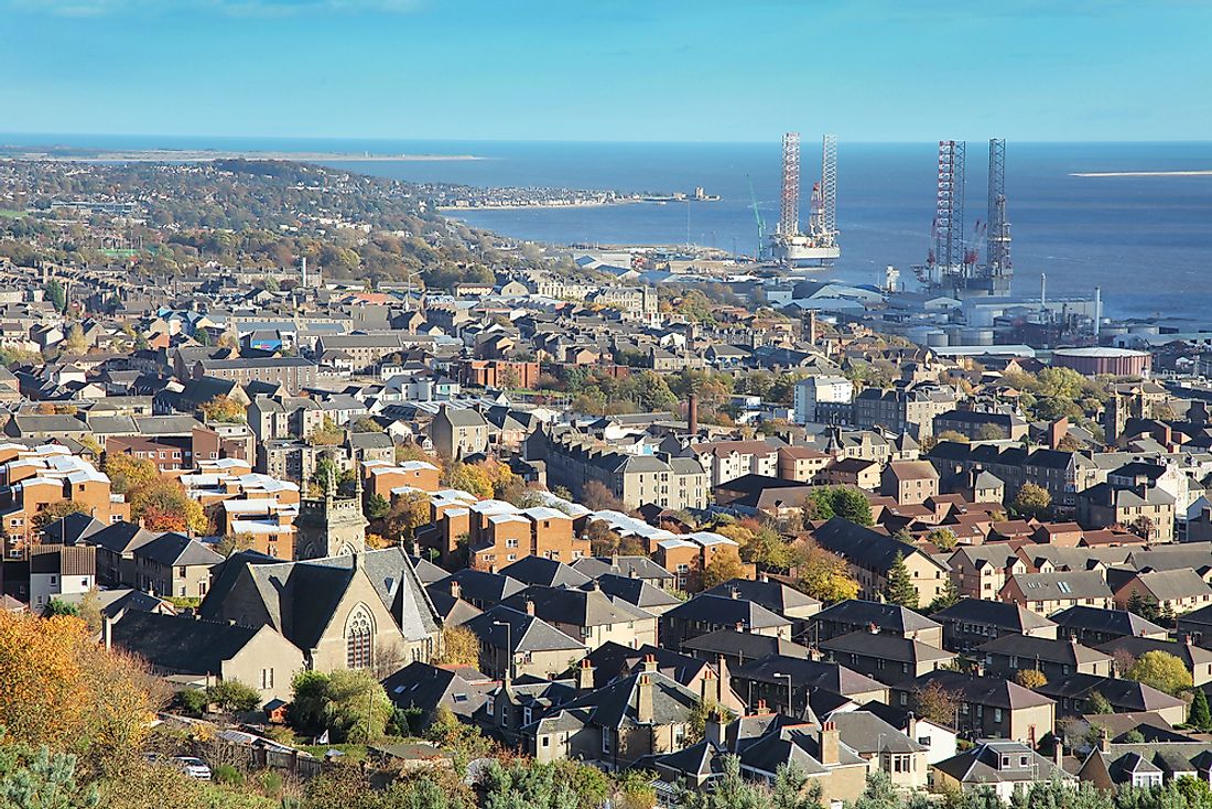 Dundee, the fourth largest city in Scotland by population. 