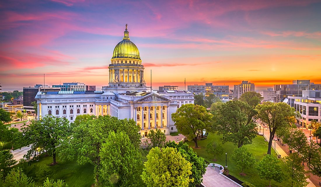 The Wisconsin State Capitol in Madison, Wisconsin.