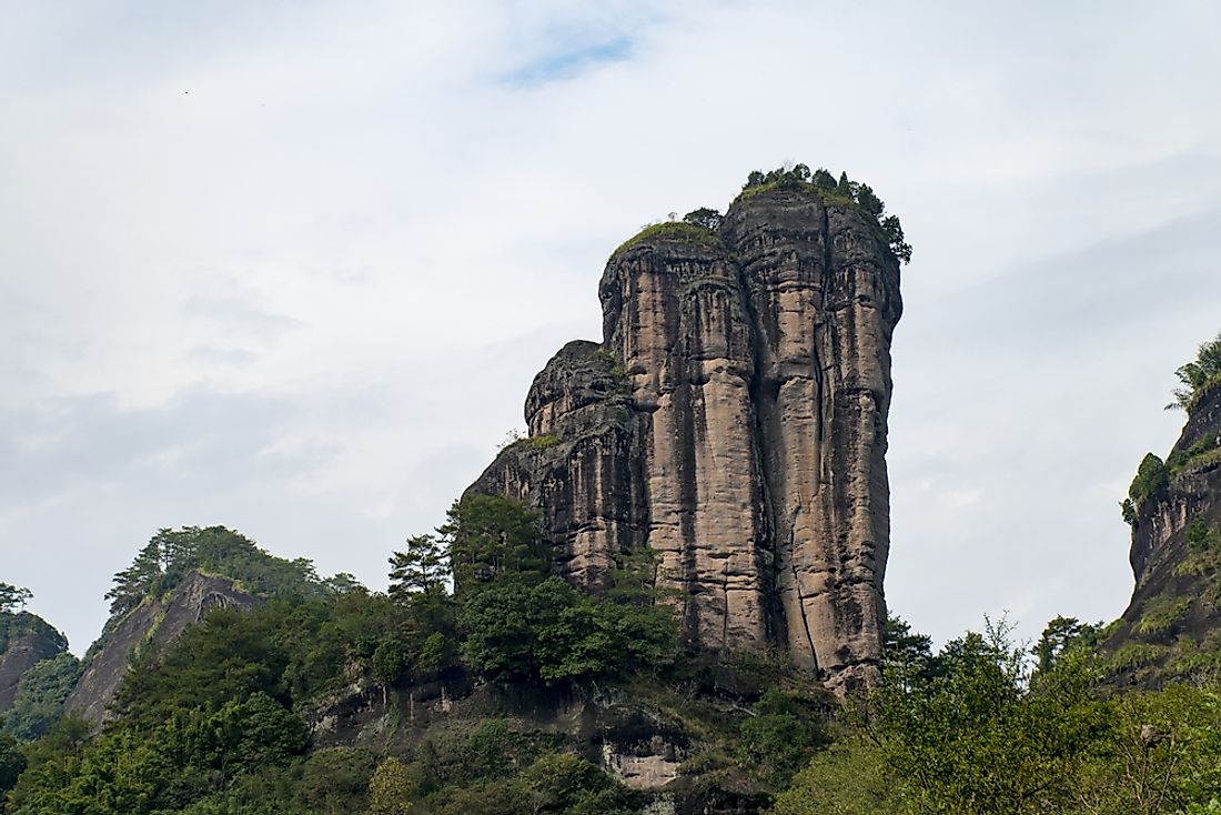 The beautiful and unique Wuyi Mountains. 