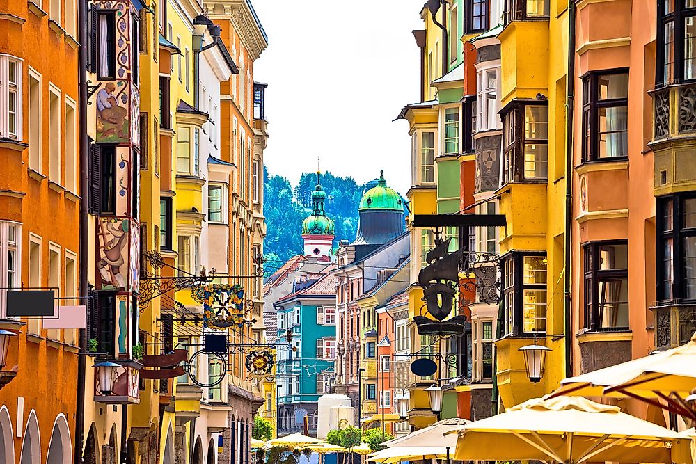 A street view of Innsbruck, Austria.