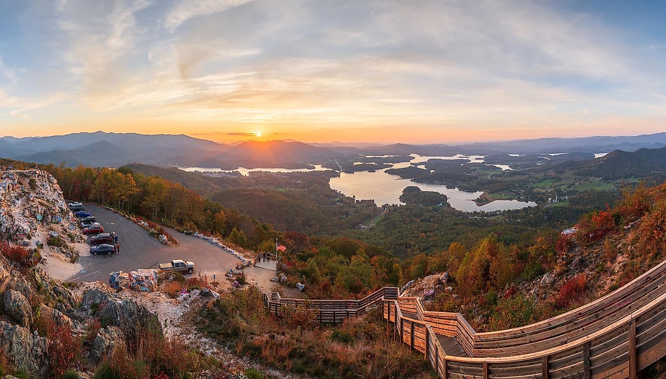 The scenic landscape in Hiawassee, Georgia.