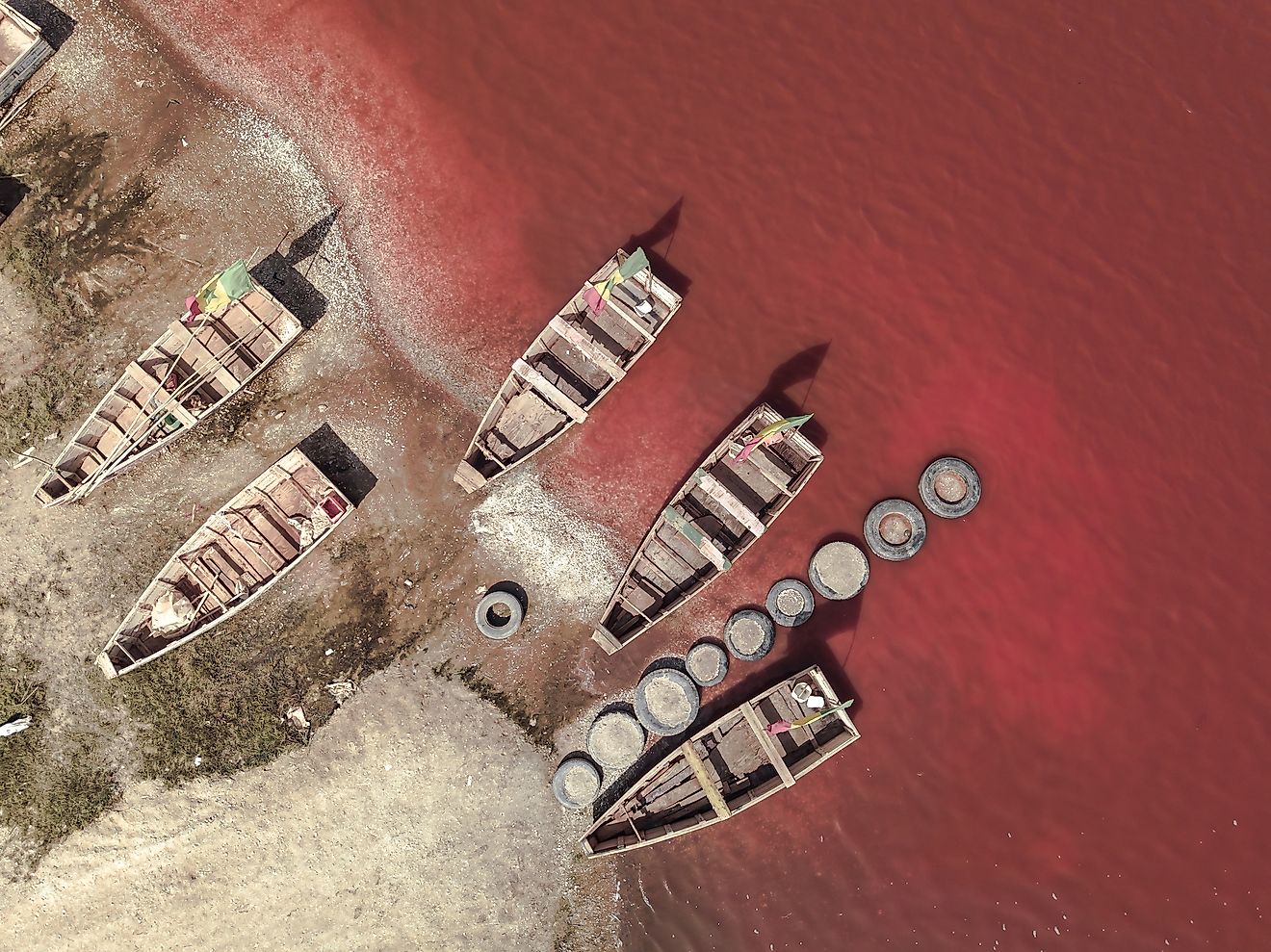 Lake Retba in Senegal.