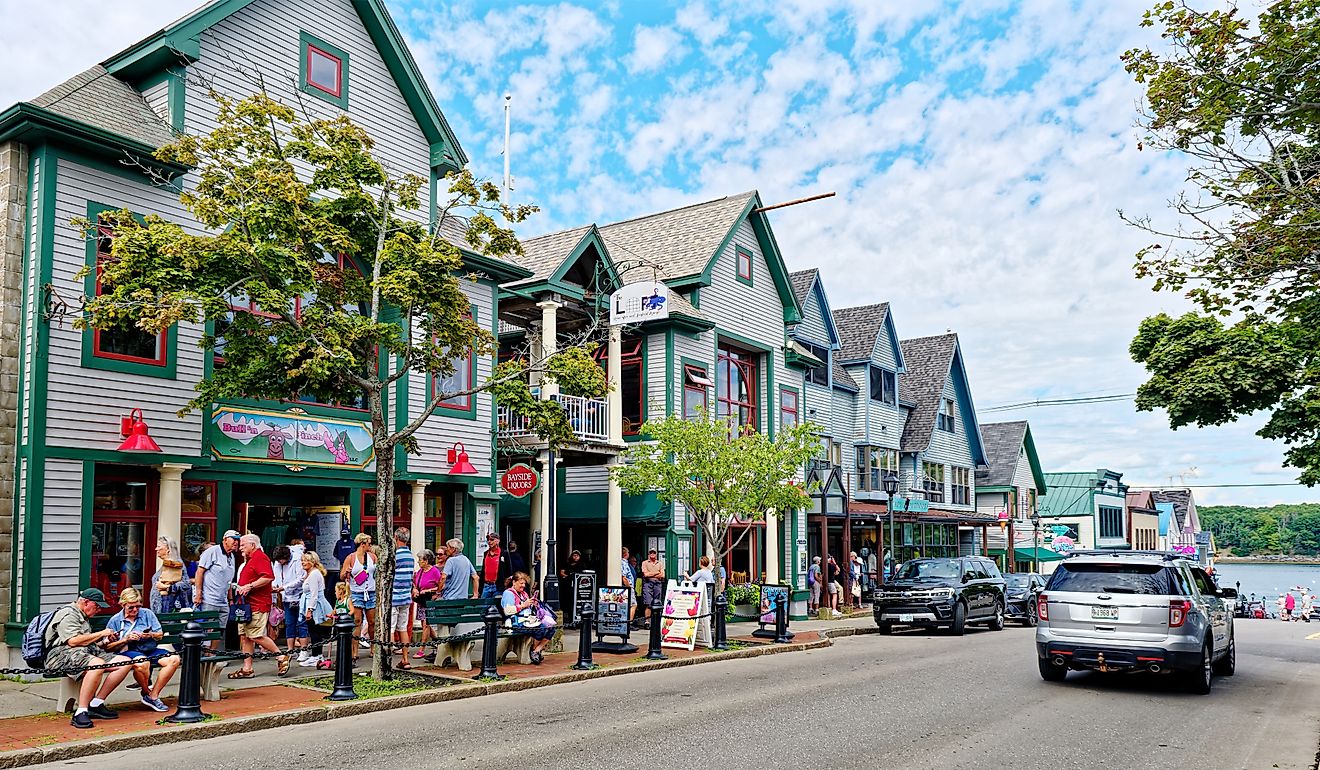 Bar Harbor, Maine, a coastal town. Editorial credit: Darryl Brooks / Shutterstock.com