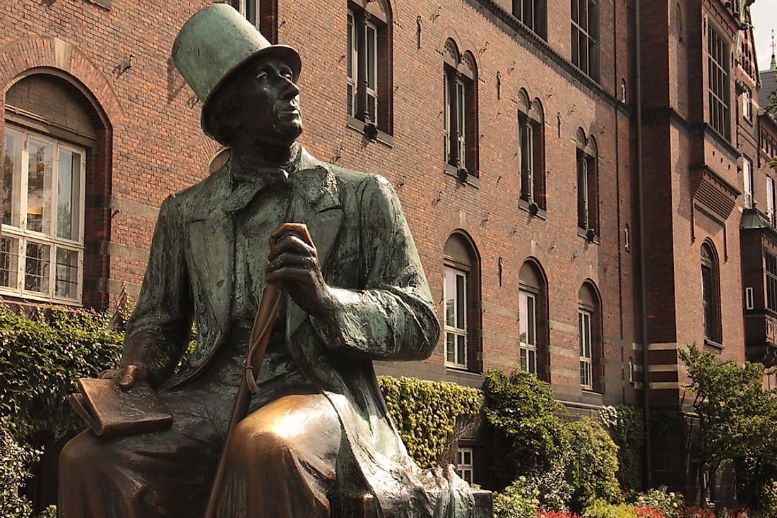 Monument to Hans Christian Andersen in Copenhagen. 