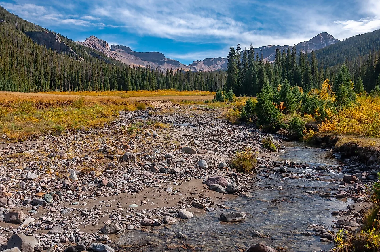 The Cimarron River flowing through Colorado