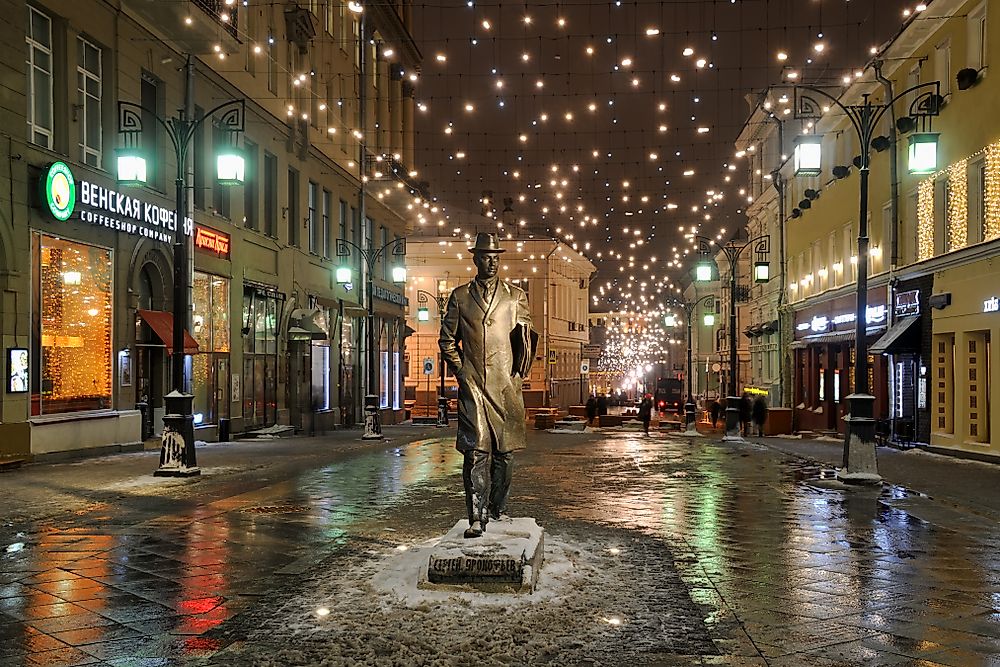 A statue of Sergei Prokofiev in Moscow. Editorial credit: Arthur Lookyanov / Shutterstock.com.