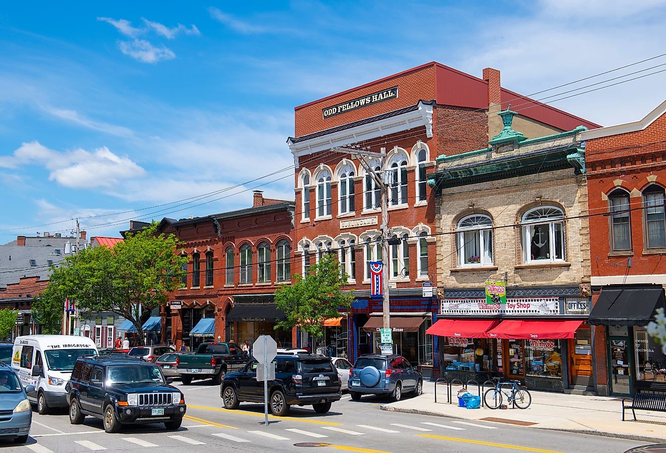 Odd Fellows Hall in historic town center of Exeter, New Hampshire. Image credit Wangkun Jia via Shutterstock