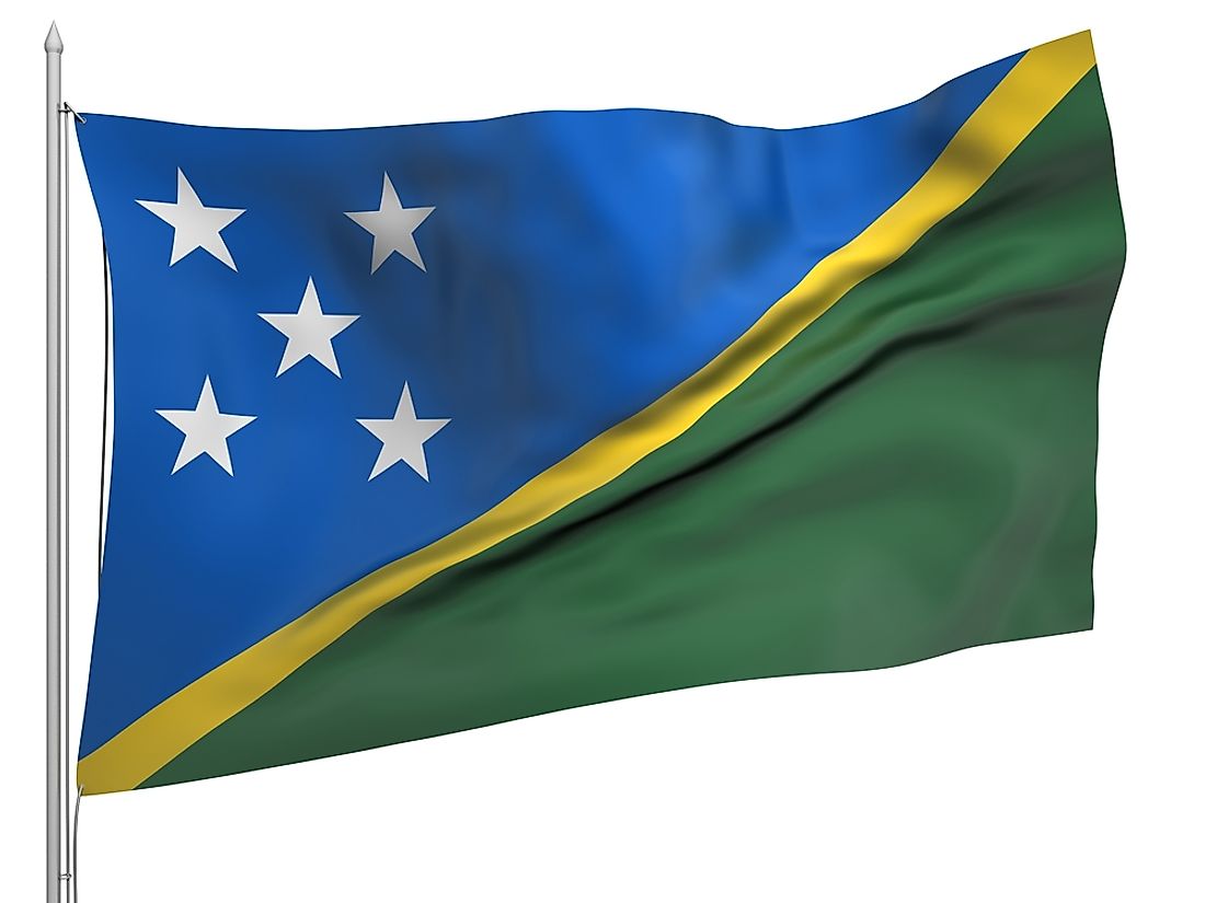 The flag of Solomon Islands.