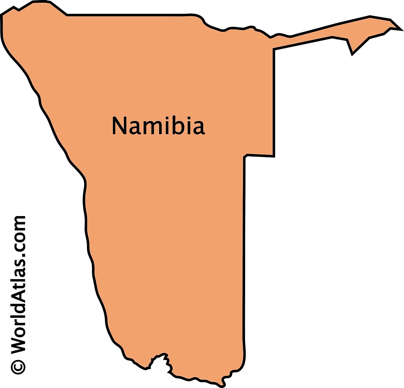 Outline Map of Namibia