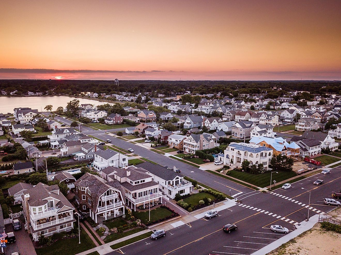 Aerial view of Spring Lake, New Jersey.