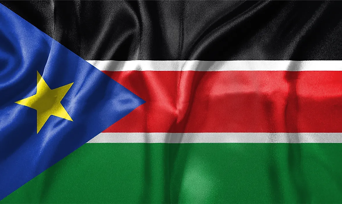 The flag of South Sudan.