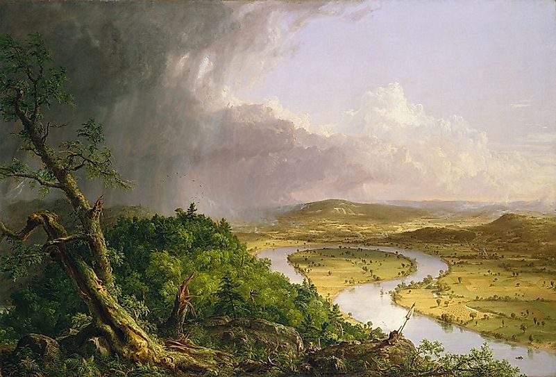 "The Oxbow", a painting of the Connecticut River by Thomas Cole.
