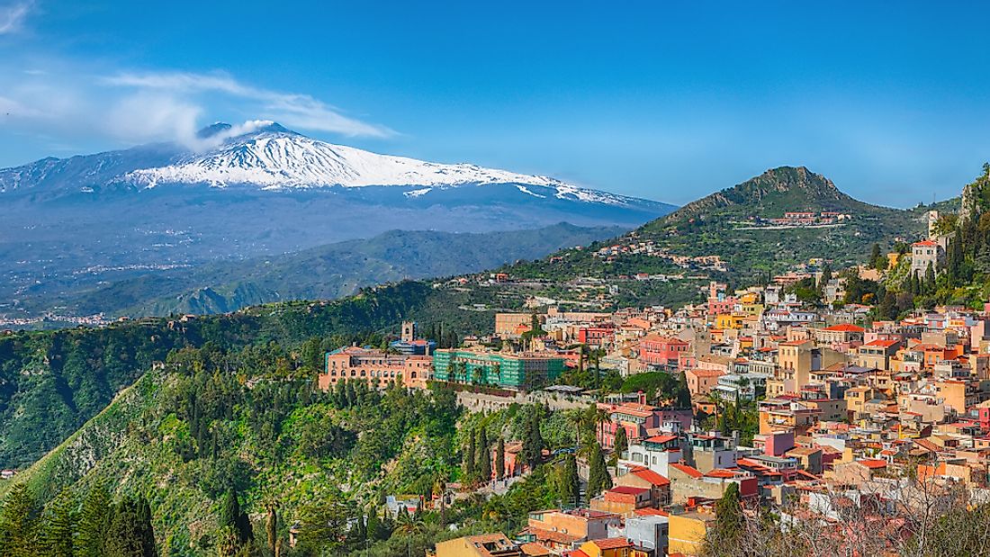 Mount Etna in Sicily. 
