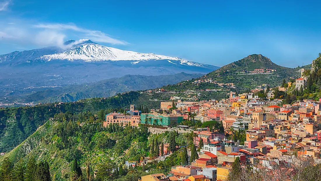 Mount Etna in Sicily. 