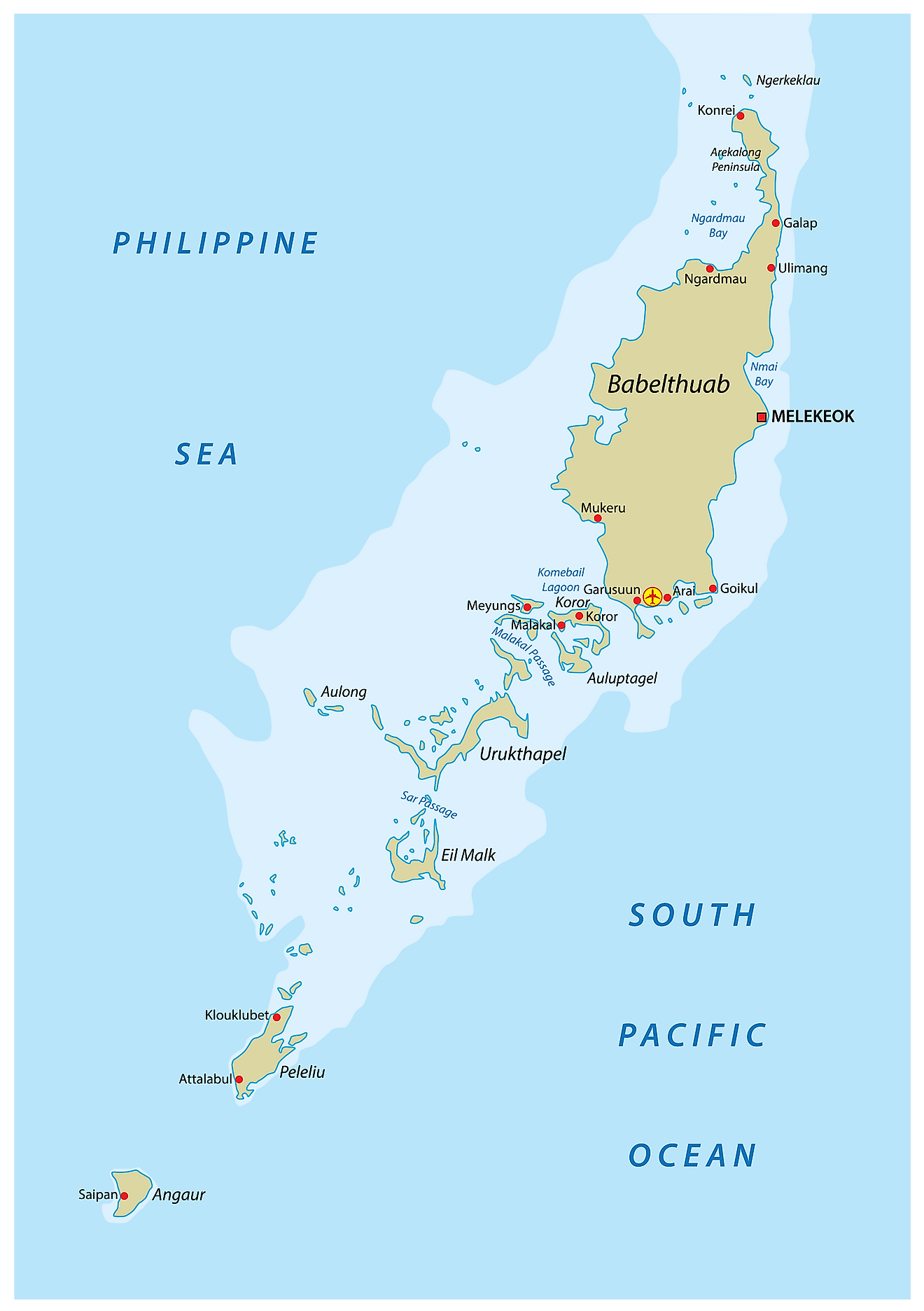 Political Map of Palau