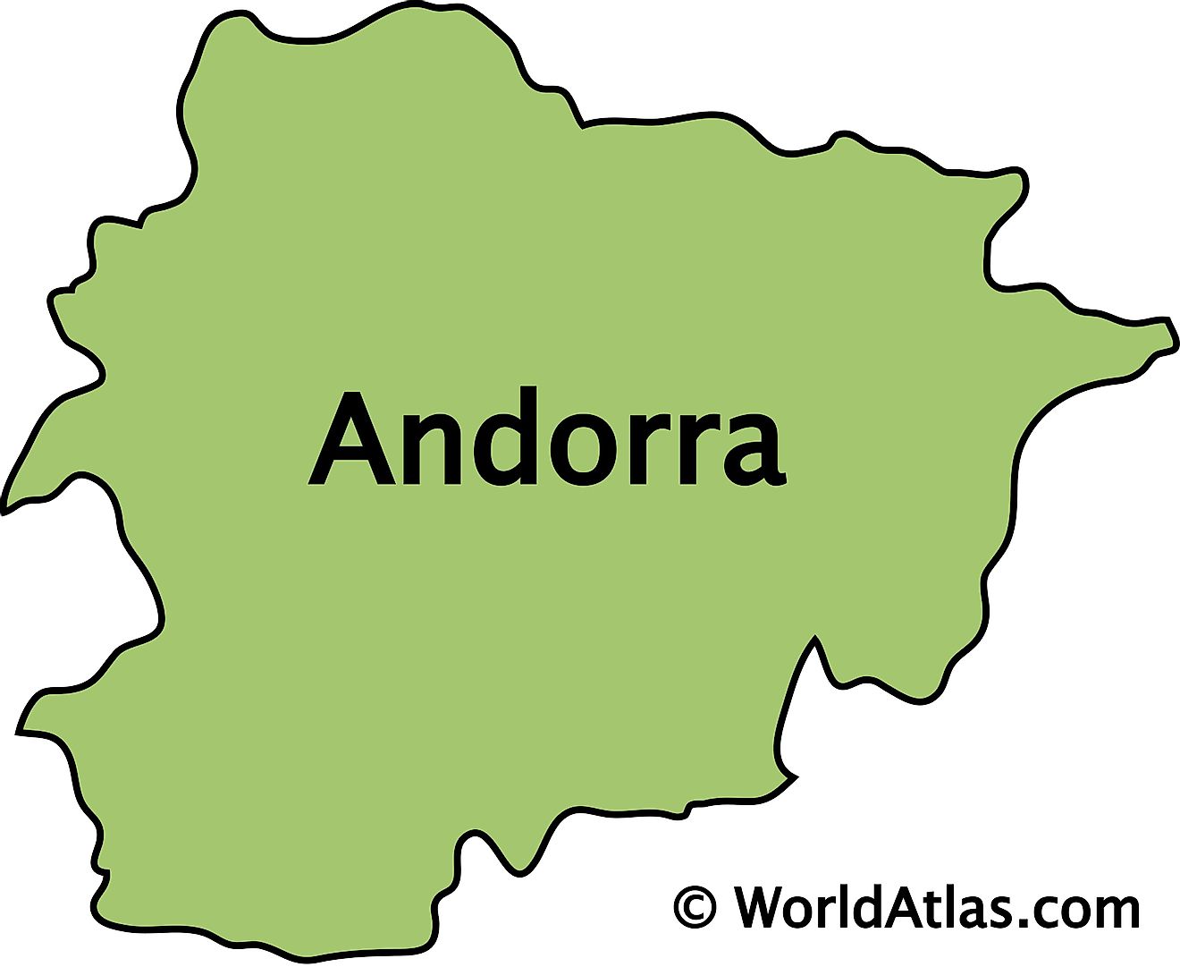 Outline Map of Andorra