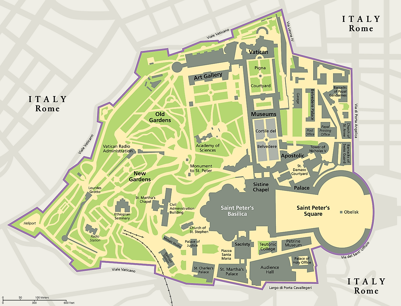 Political Map of Vatican City