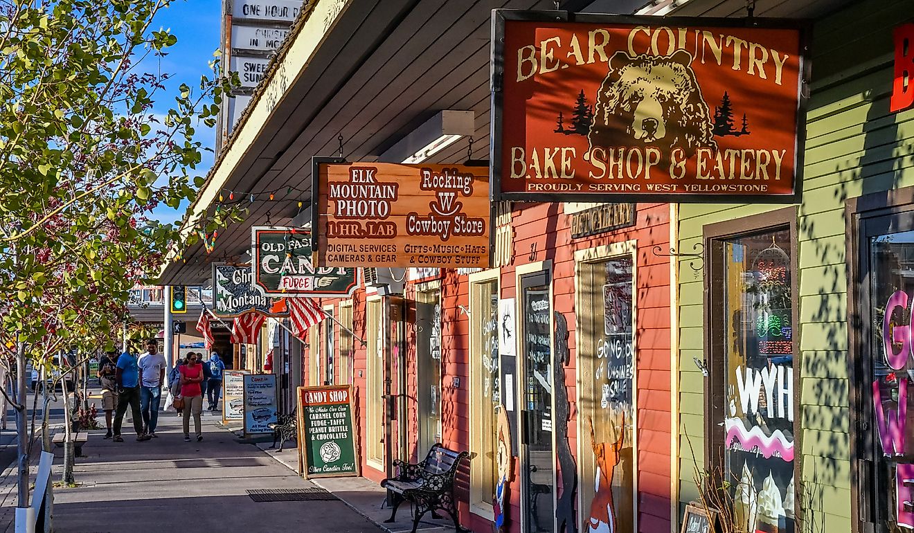 Canyon Street in West Yellowstone, Montana. Editorial credit: Matthew Thomas Allen / Shutterstock.com 