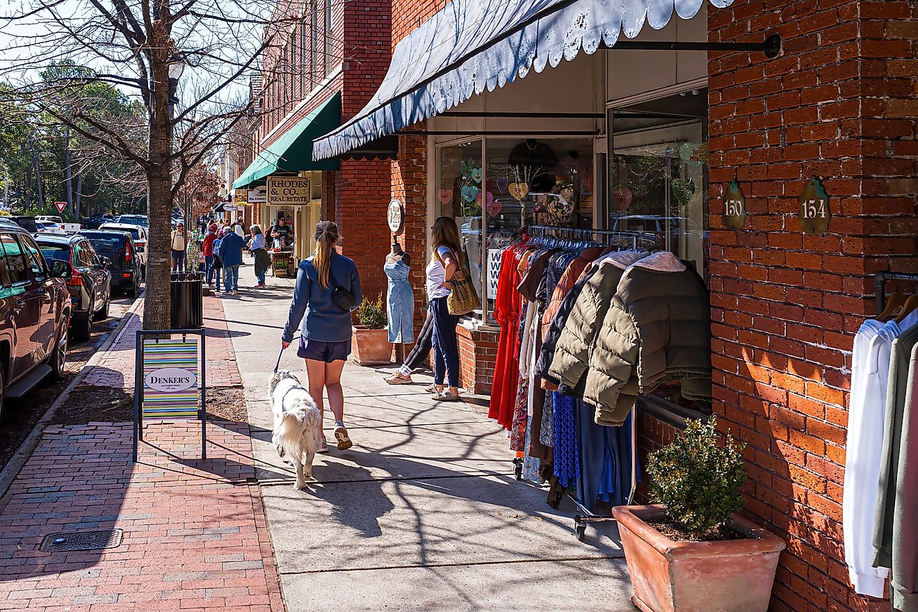 Downtown Southern Pines, North Carolina. Image by Wileydoc via Shutterstock.