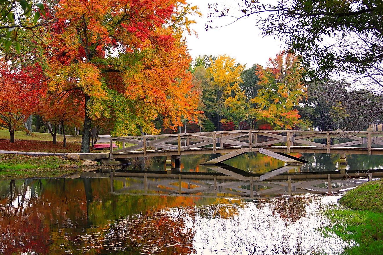 Fall colors in Batesville, Arkansas