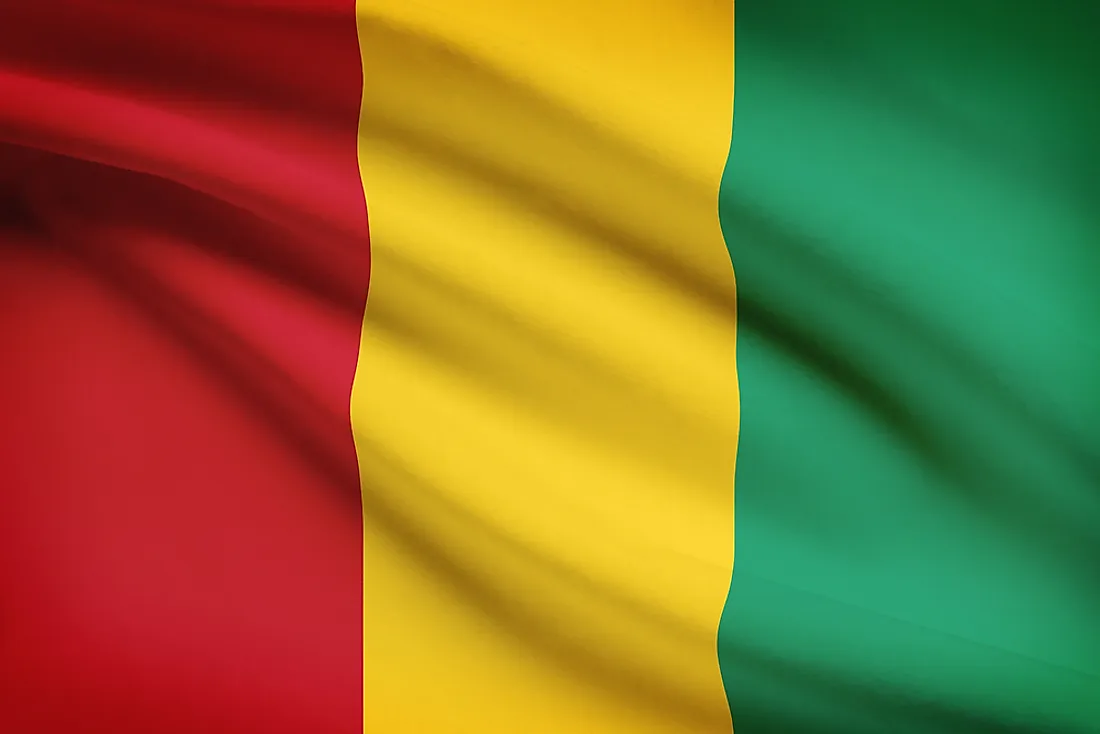 The flag of Guinea.