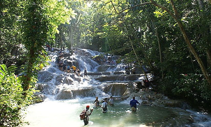 Dunn's River Falls in Jamaica is famous for its surreal beauty, attracting tourists from across the world.