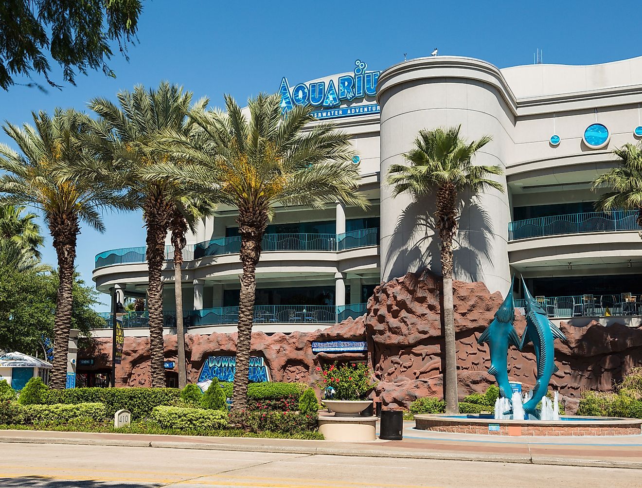 Houston downtown aquarium, Texas. Image credit JSvideos via shutterstock