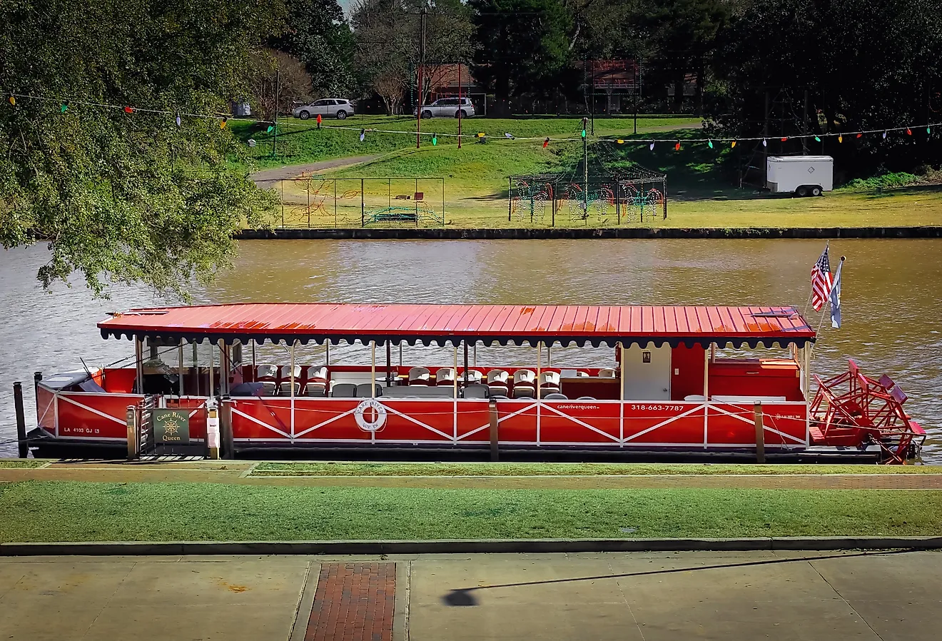 Boat on the Cane River in Natchitoches, Louisiana. Image credit Sabrina Janelle Gordon via Shutterstock