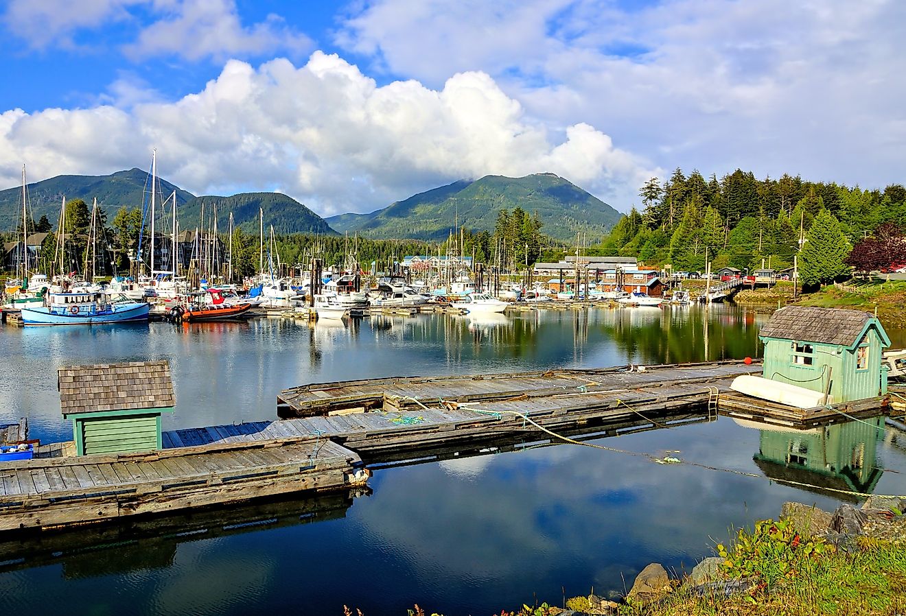 Ucluelet Harbour, Vancouver Island, Canada.