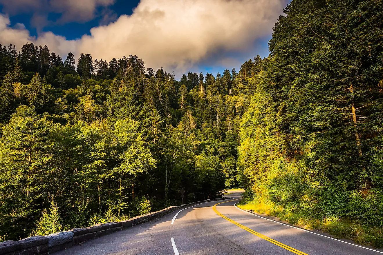Newfound Gap Road in the Great Smoky Mountains National Park, Tennessee.