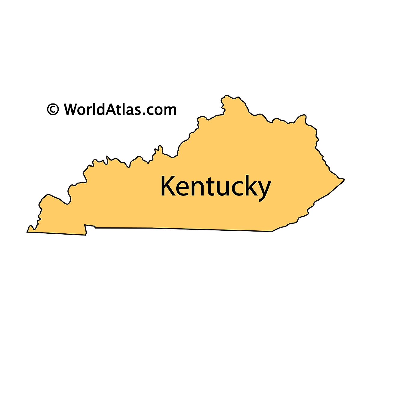 Mapa de contorno de Kentucky
