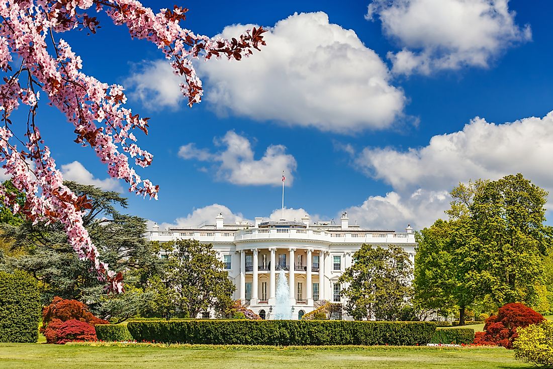 The White House, the official residence of the President of the United States. 