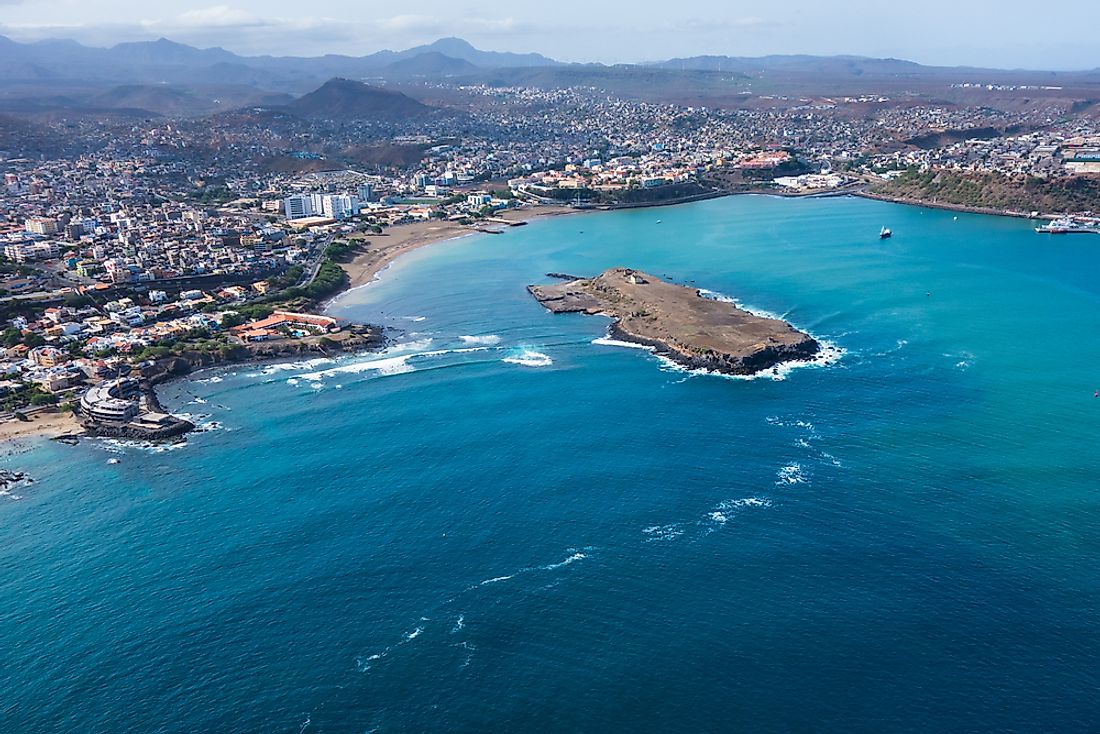 An aerial view of Paia, Cape Verde. 