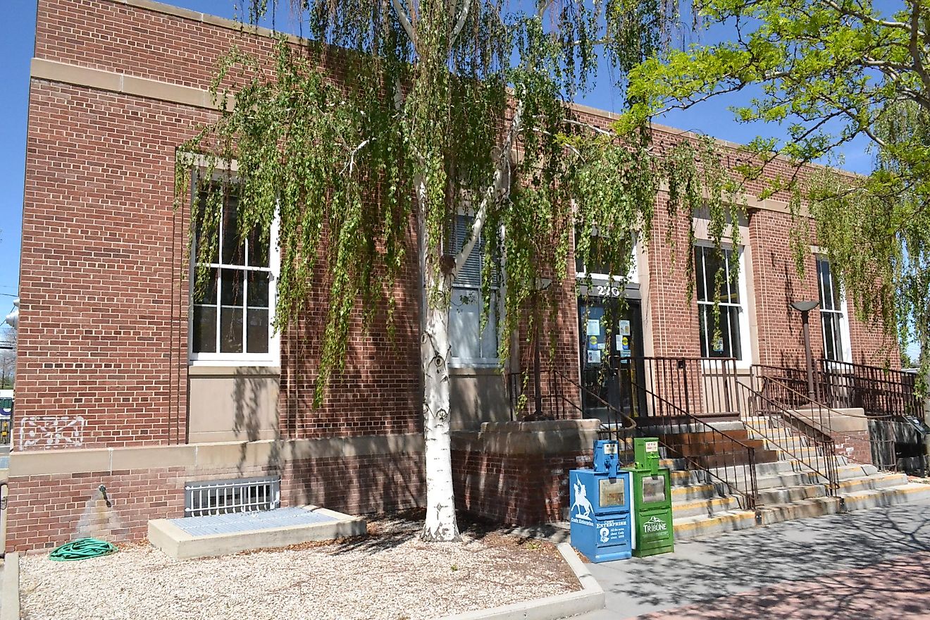 Powell, Wyoming: US Post Office listed on the National Register of Historic Places. By 25or6to4, CC BY-SA 4.0, Wikimedia Commons