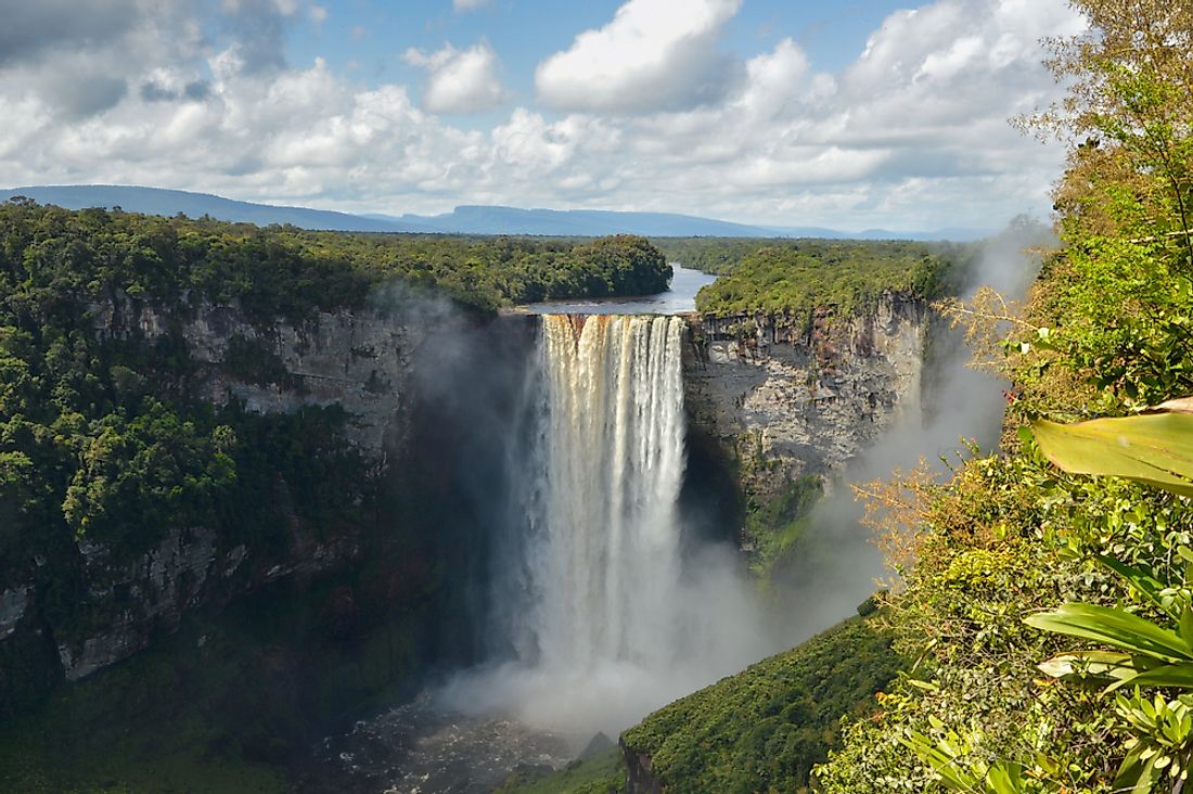 The beautiful Kaieteur Falls in Guyana. 